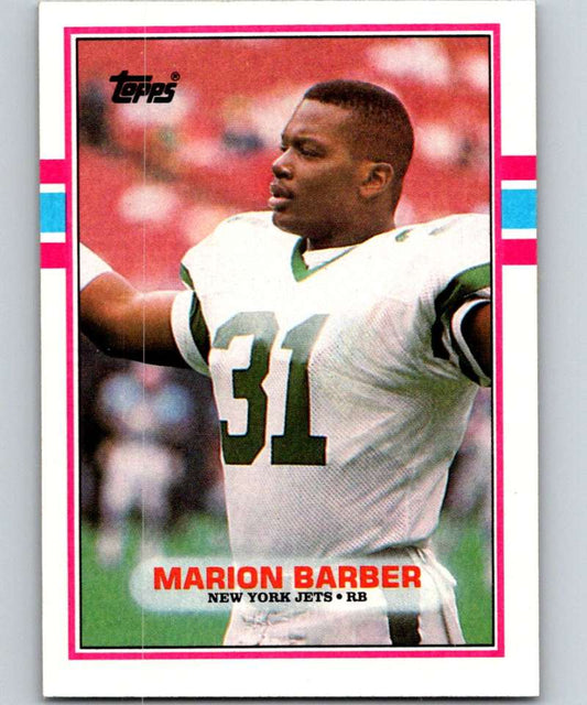 1989 Topps #233 Marion Barber RC Rookie NY Jets NFL Football Image 1
