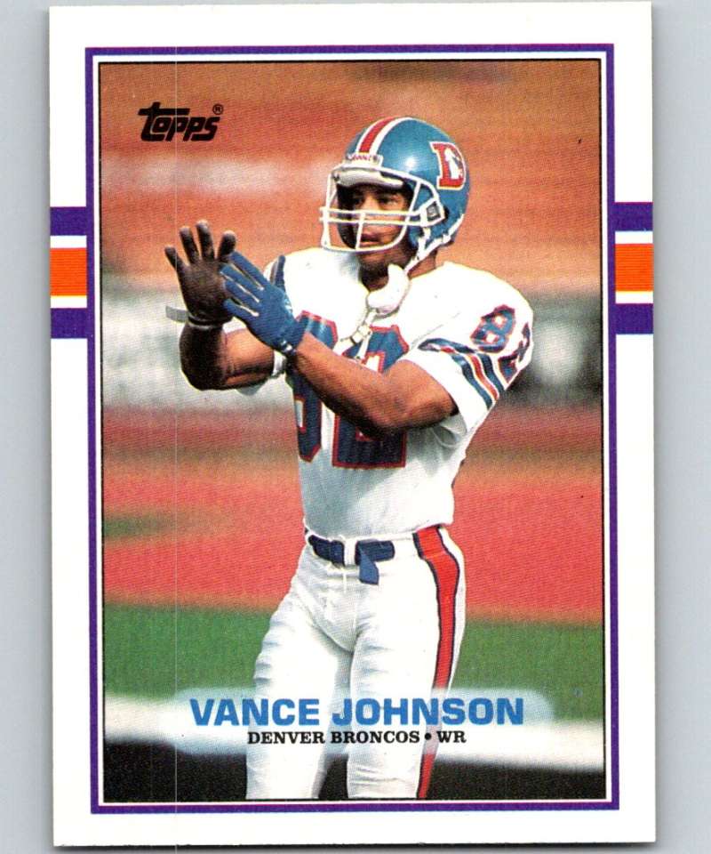 1989 Topps #245 Vance Johnson Broncos NFL Football Image 1