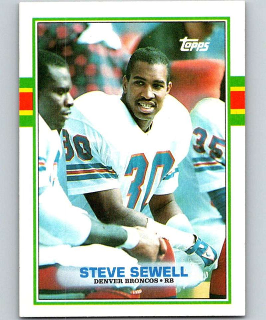 1989 Topps #246 Steve Sewell RC Rookie Broncos NFL Football Image 1