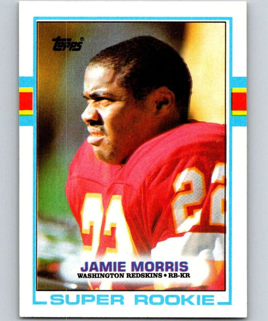 1989 Topps #252 Jamie Morris RC Rookie Redskins NFL Football Image 1