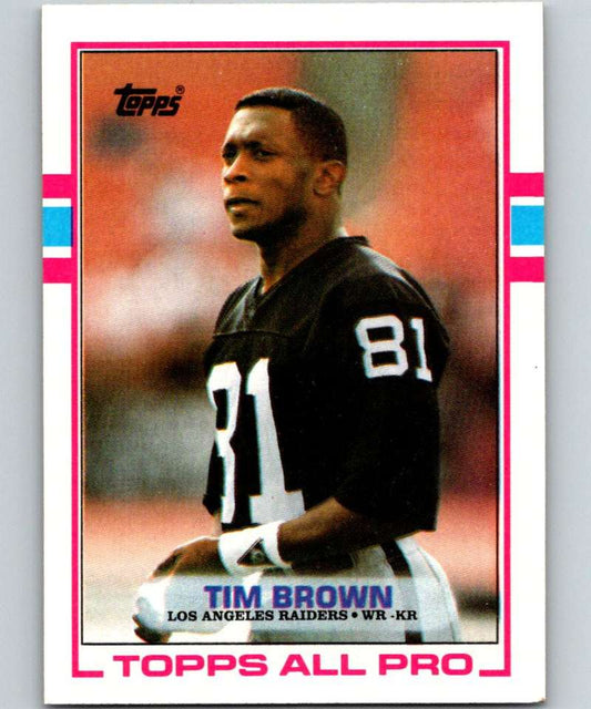 1989 Topps #265 Tim Brown RC Rookie LA Raiders NFL Football