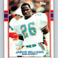 1989 Topps #291 Jarvis Williams RC Rookie Dolphins NFL Football Image 1