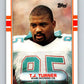 1989 Topps #294 T.J. Turner Dolphins NFL Football Image 1