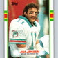 1989 Topps #299 Jim Jensen RC Rookie Dolphins NFL Football Image 1