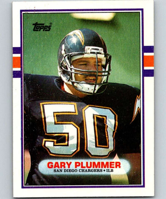 1989 Topps #305 Gary Plummer RC Rookie Chargers NFL Football Image 1