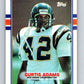 1989 Topps #312 Curtis Adams Chargers NFL Football Image 1