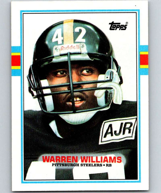 1989 Topps #319 Warren Williams RC Rookie Steelers NFL Football