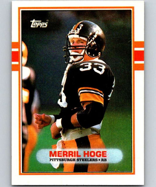 1989 Topps #321 Merril Hoge RC Rookie Steelers NFL Football