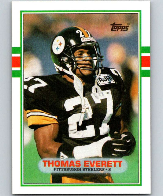 1989 Topps #322 Thomas Everett RC Rookie Steelers NFL Football