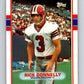 1989 Topps #345 Rick Donnelly Falcons NFL Football Image 1