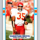 1989 Topps #353 Christian Okoye Chiefs NFL Football Image 1