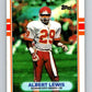 1989 Topps #356 Albert Lewis Chiefs NFL Football Image 1