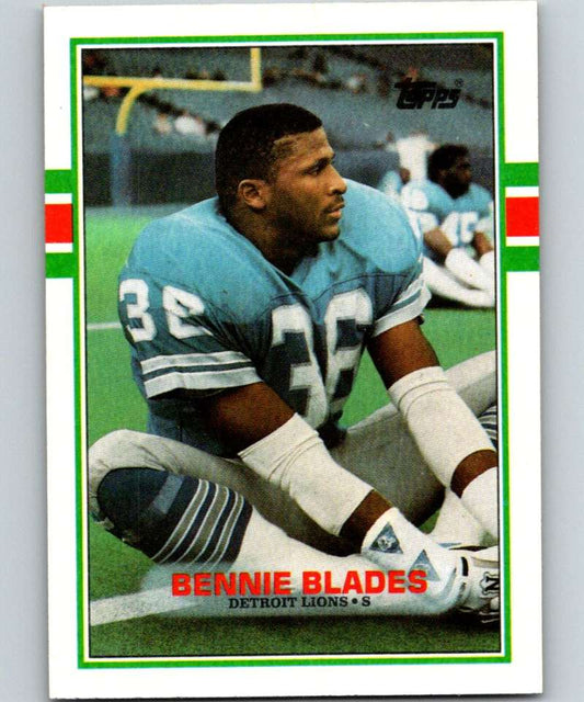 1989 Topps #365 Bennie Blades RC Rookie Lions NFL Football Image 1