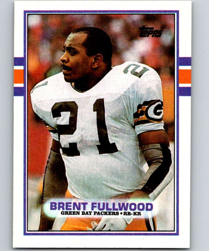 1989 Topps #372 Brent Fullwood RC Rookie Packers NFL Football Image 1