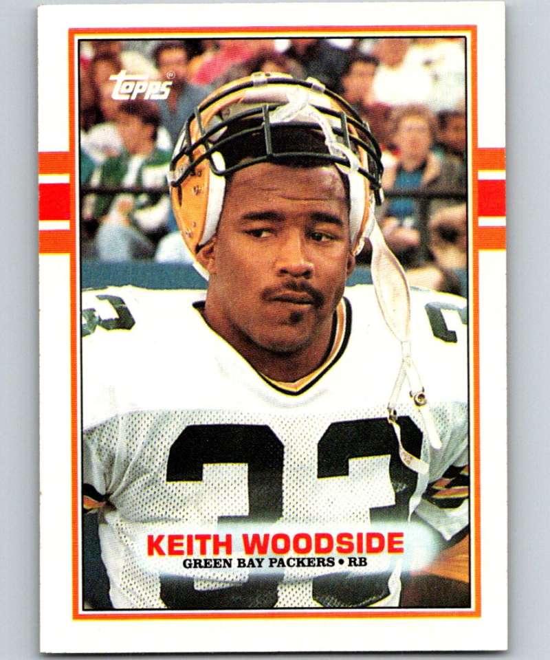 1989 Topps #375 Keith Woodside RC Rookie Packers NFL Football Image 1
