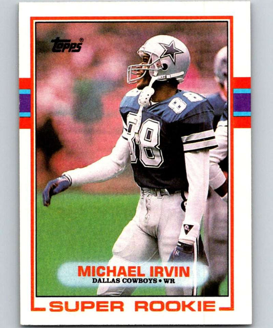 1989 Topps #383 Michael Irvin RC Rookie Cowboys NFL Football
