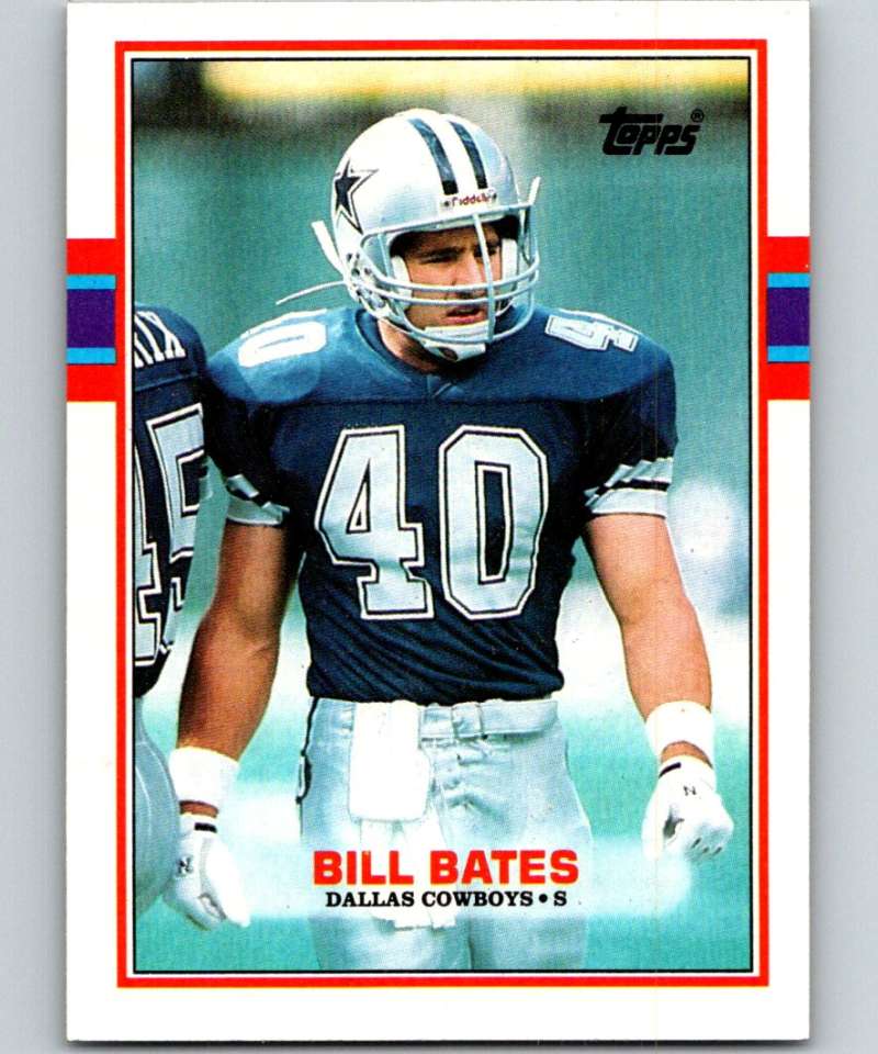 1989 Topps #384 Bill Bates Cowboys NFL Football