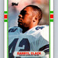 1989 Topps #386 Darryl Clack Cowboys NFL Football Image 1