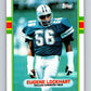 1989 Topps #388 Eugene Lockhart RC Rookie Cowboys NFL Football Image 1