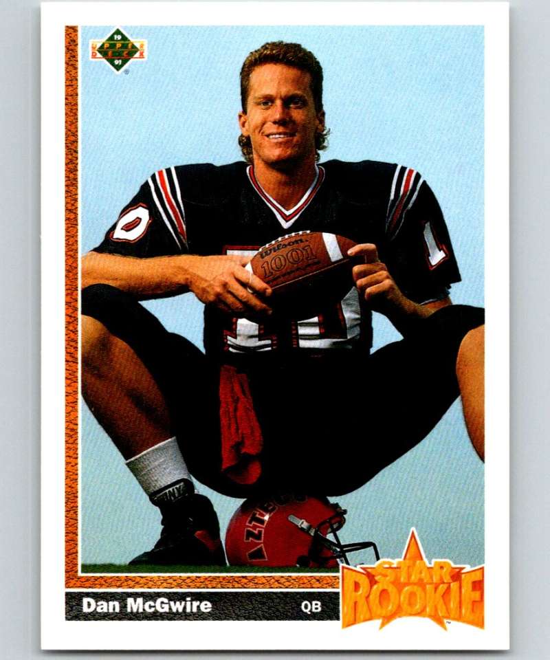 1991 Upper Deck #7 Dan McGwire RC Rookie Seahawks SR NFL Football Image 1