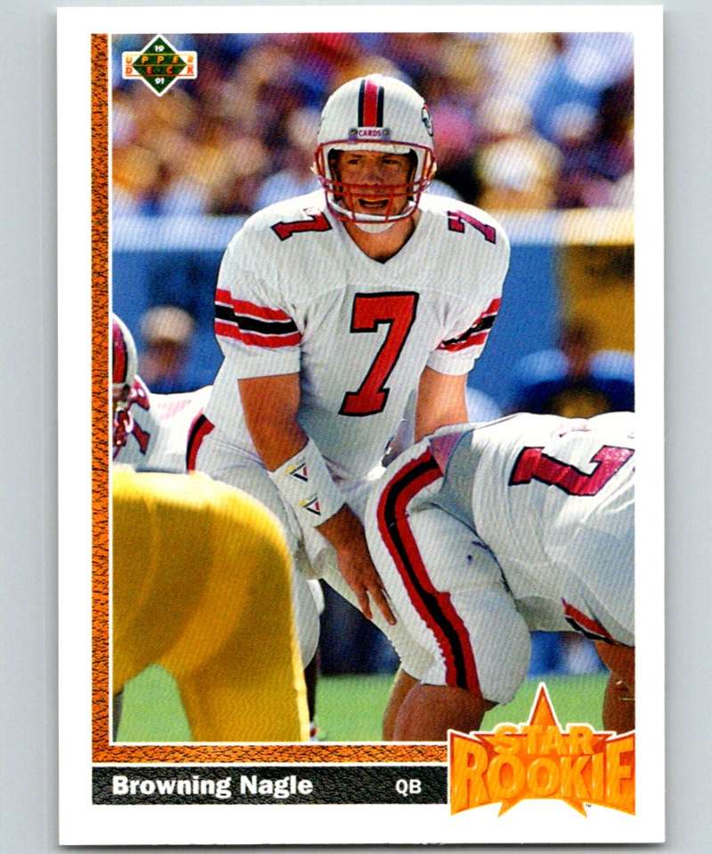 1991 Upper Deck #11 Browning Nagle RC Rookie NY Jets NFL Football Image 1