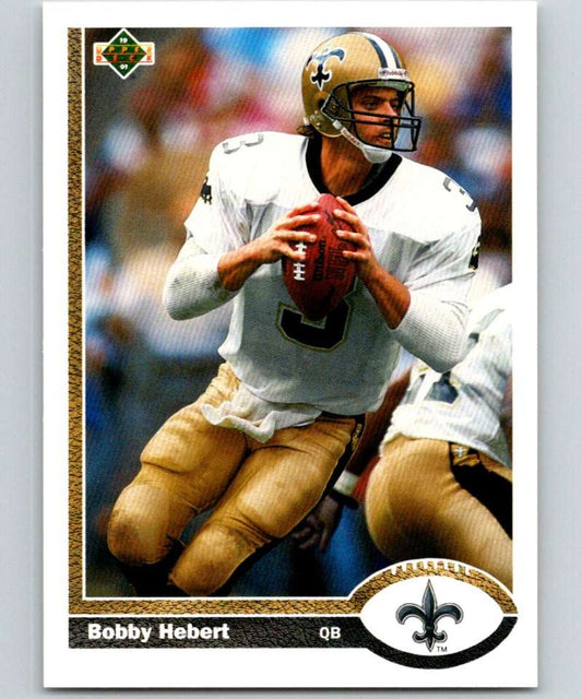 1991 Upper Deck #44 Bobby Hebert Saints NFL Football