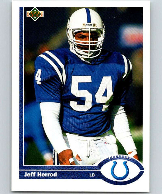 1991 Upper Deck #55 Jeff Herrod Colts NFL Football Image 1