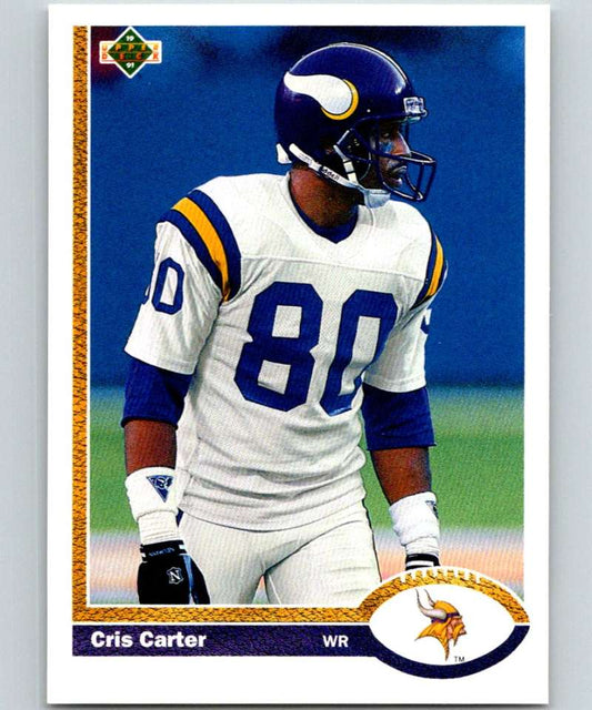 1991 Upper Deck #56 Cris Carter Vikings NFL Football Image 1