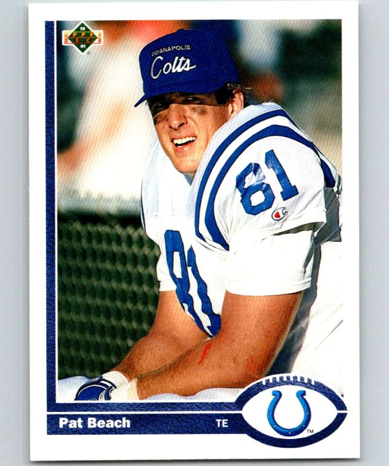 1991 Upper Deck #62 Pat Beach Colts NFL Football Image 1