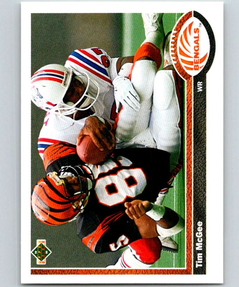 1991 Upper Deck #66 Tim McGee Bengals NFL Football Image 1