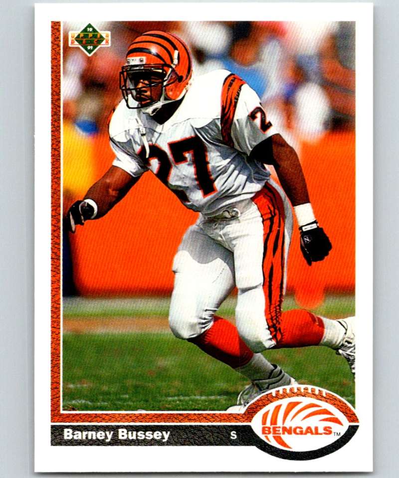 1991 Upper Deck #69 Barney Bussey RC Rookie Bengals NFL Football Image 1