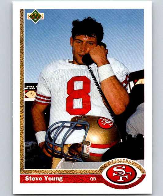 1991 Upper Deck #101 Steve Young 49ers NFL Football Image 1