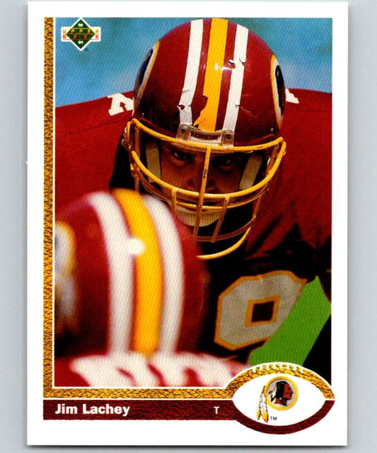 1991 Upper Deck #102 Jim Lachey Redskins NFL Football Image 1