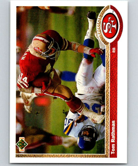 1991 Upper Deck #103 Tom Rathman 49ers NFL Football Image 1