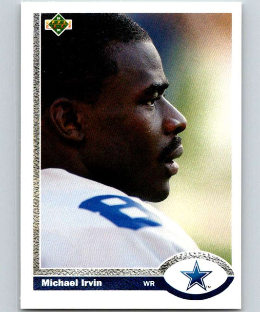 1991 Upper Deck #107 Michael Irvin Cowboys NFL Football Image 1