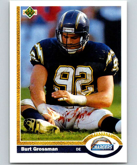 1991 Upper Deck #108 Burt Grossman Chargers NFL Football Image 1