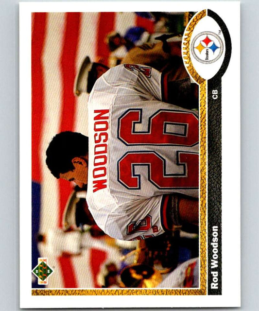 1991 Upper Deck #111 Rod Woodson Steelers NFL Football Image 1