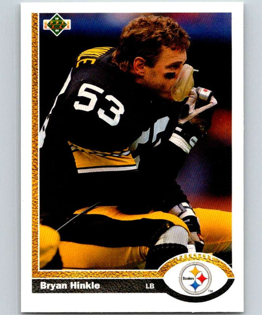 1991 Upper Deck #113 Bryan Hinkle Steelers NFL Football Image 1