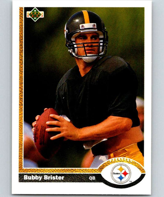 1991 Upper Deck #115 Bubby Brister Steelers NFL Football Image 1