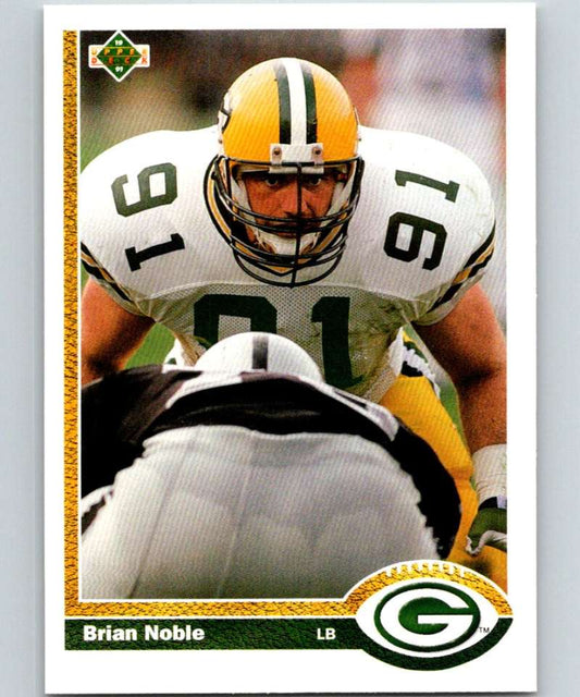 1991 Upper Deck #119 Brian Noble Packers NFL Football Image 1