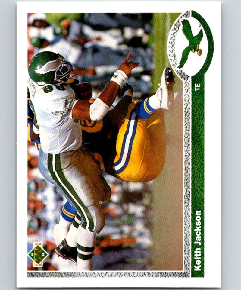 1991 Upper Deck #127 Keith Jackson Eagles NFL Football Image 1