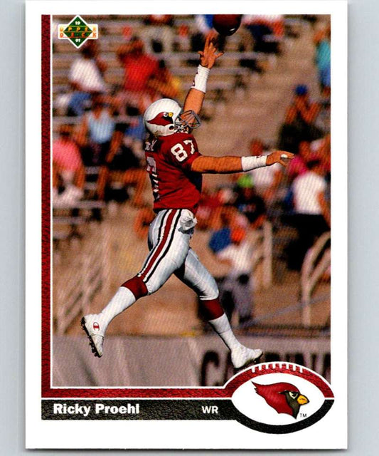1991 Upper Deck #132 Ricky Proehl Cardinals NFL Football Image 1