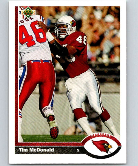 1991 Upper Deck #133 Tim McDonald Cardinals NFL Football Image 1
