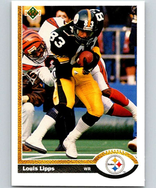 1991 Upper Deck #134 Louis Lipps Steelers NFL Football Image 1