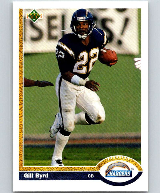1991 Upper Deck #137 Gill Byrd Chargers NFL Football Image 1