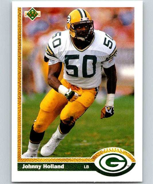 1991 Upper Deck #140 Johnny Holland Packers NFL Football Image 1