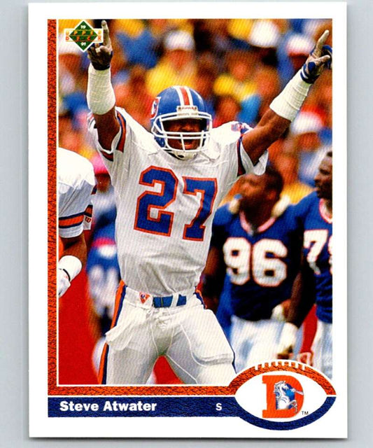 1991 Upper Deck #144 Steve Atwater Broncos NFL Football Image 1