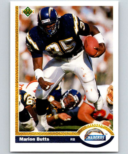 1991 Upper Deck #147 Marion Butts Chargers NFL Football Image 1