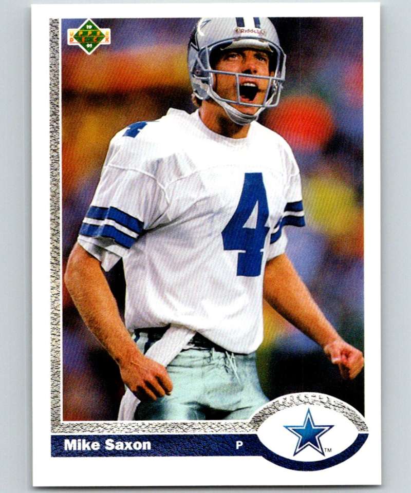 1991 Upper Deck #150 Mike Saxon Cowboys NFL Football Image 1