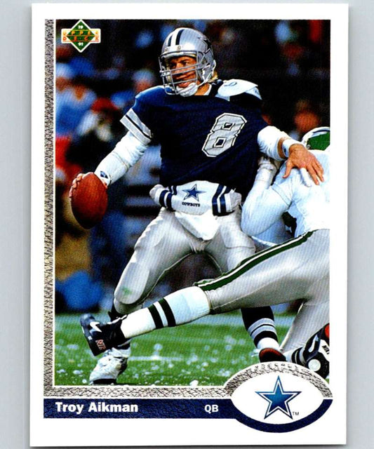 1991 Upper Deck #152 Troy Aikman Cowboys NFL Football Image 1